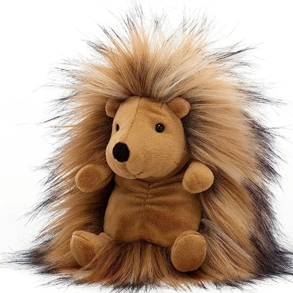 Jellycat London "Didi" Hedgehog Stuffed Plush Animal Fluffy 7" NWT - Picture 2 of 6